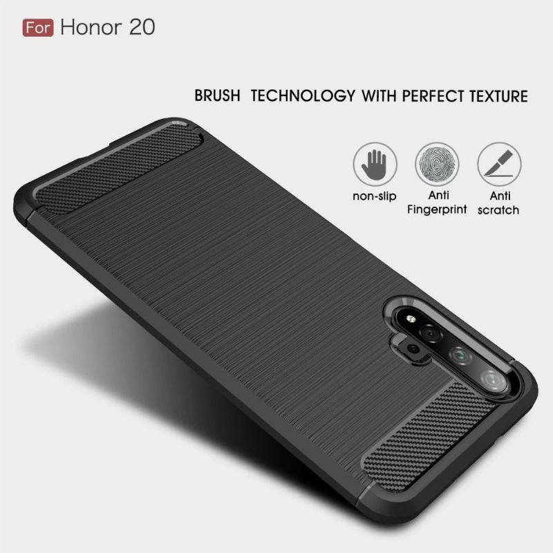 Kryty Na Mobil Na Honor 20 Uhlíkový Kartáčovaný Gel