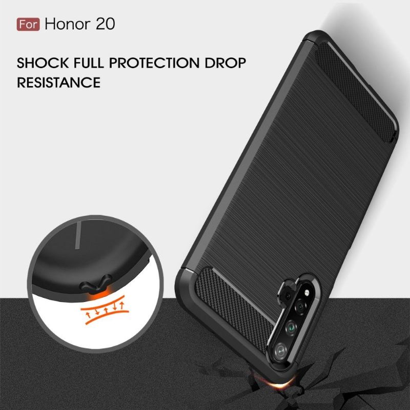 Kryty Na Mobil Na Honor 20 Uhlíkový Kartáčovaný Gel