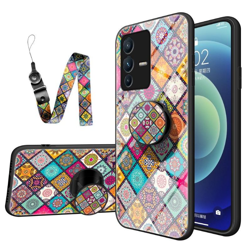 Kryt Na Vivo V23 5G Mandalový Kaleidoskop Se Stojanem