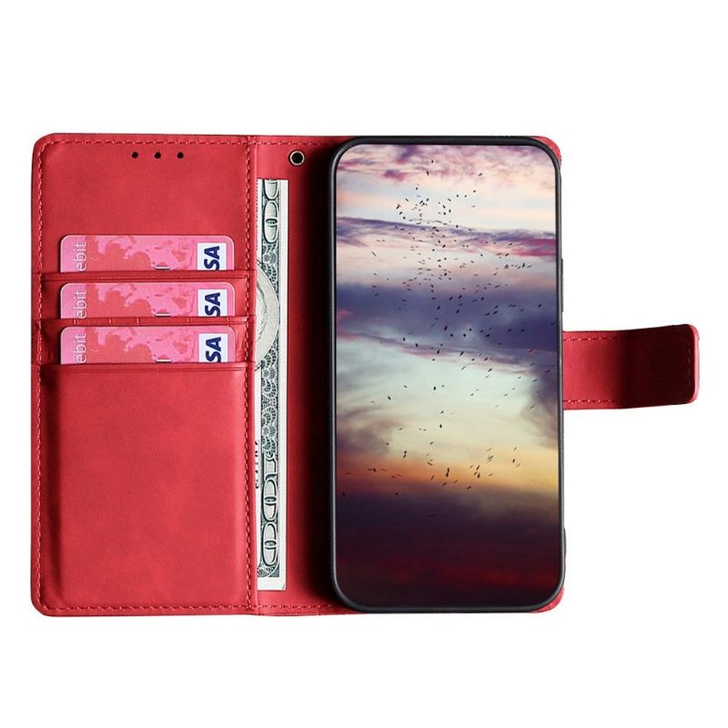 Flipové Pouzdro Na Samsung Galaxy S22 Ultra 5G Ana Faux Leather Croco Skin Effect