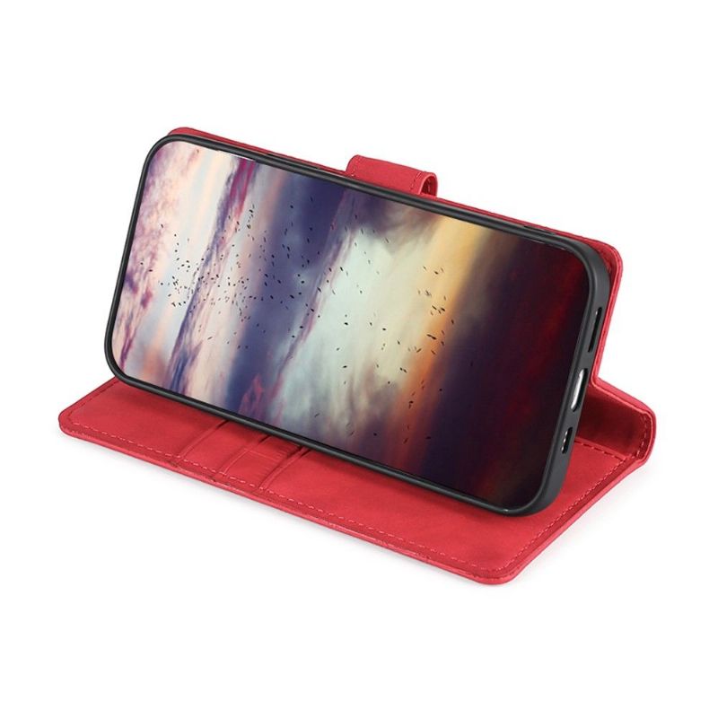 Flipové Pouzdro Na Samsung Galaxy S22 Ultra 5G Ana Faux Leather Croco Skin Effect