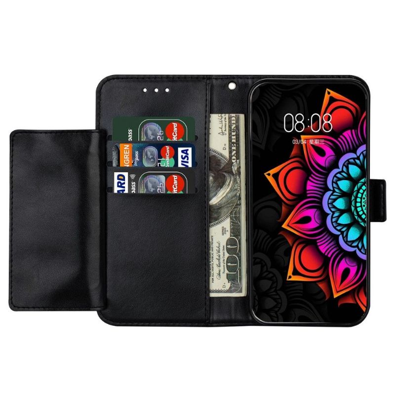 Flipové Pouzdro Na Samsung Galaxy S22 Ultra 5G Barevná Mandala Lady