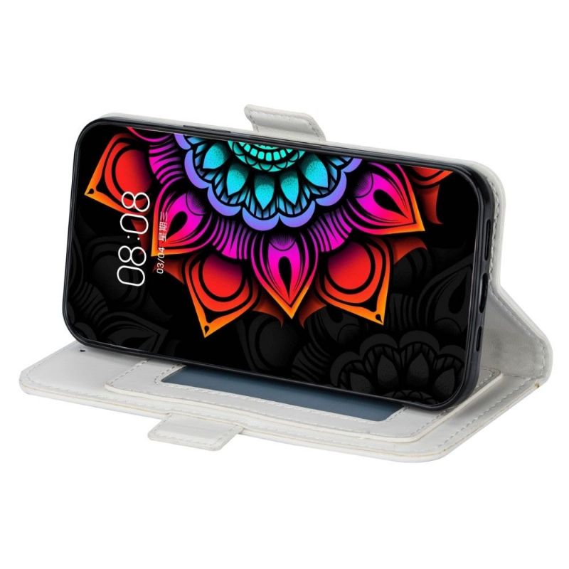 Flipové Pouzdro Na Samsung Galaxy S22 Ultra 5G Barevná Mandala Lady