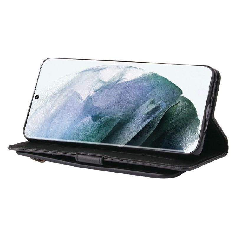 Flipové Pouzdro Na Samsung Galaxy S22 Ultra 5G Funkce Podpory Více Úložišť