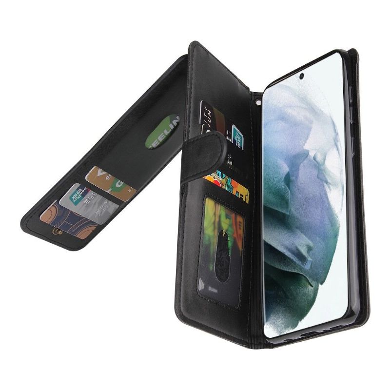Flipové Pouzdro Na Samsung Galaxy S22 Ultra 5G Funkce Podpory Více Úložišť