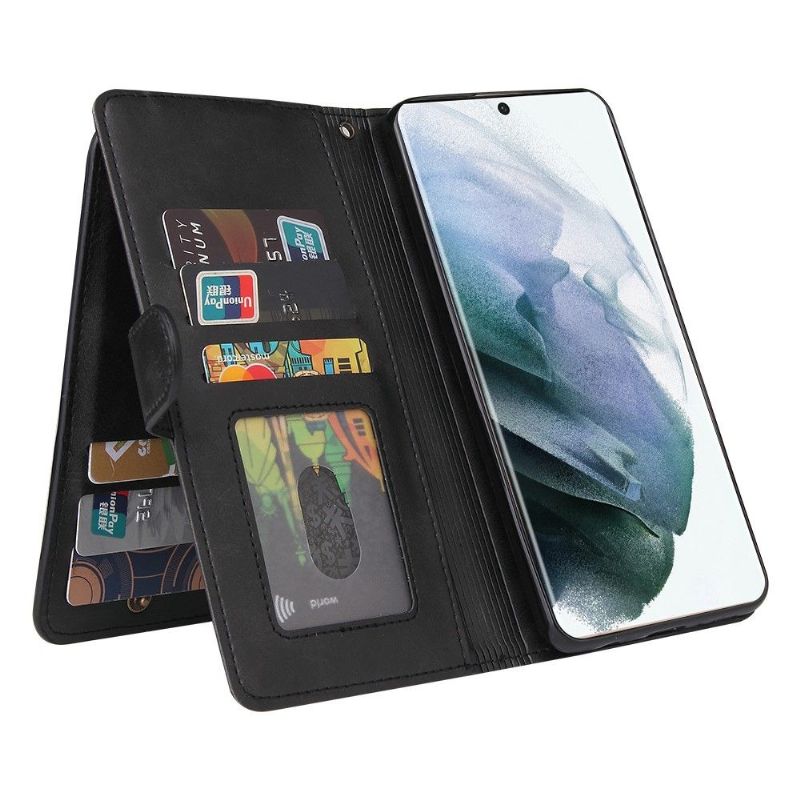 Flipové Pouzdro Na Samsung Galaxy S22 Ultra 5G Funkce Podpory Více Úložišť