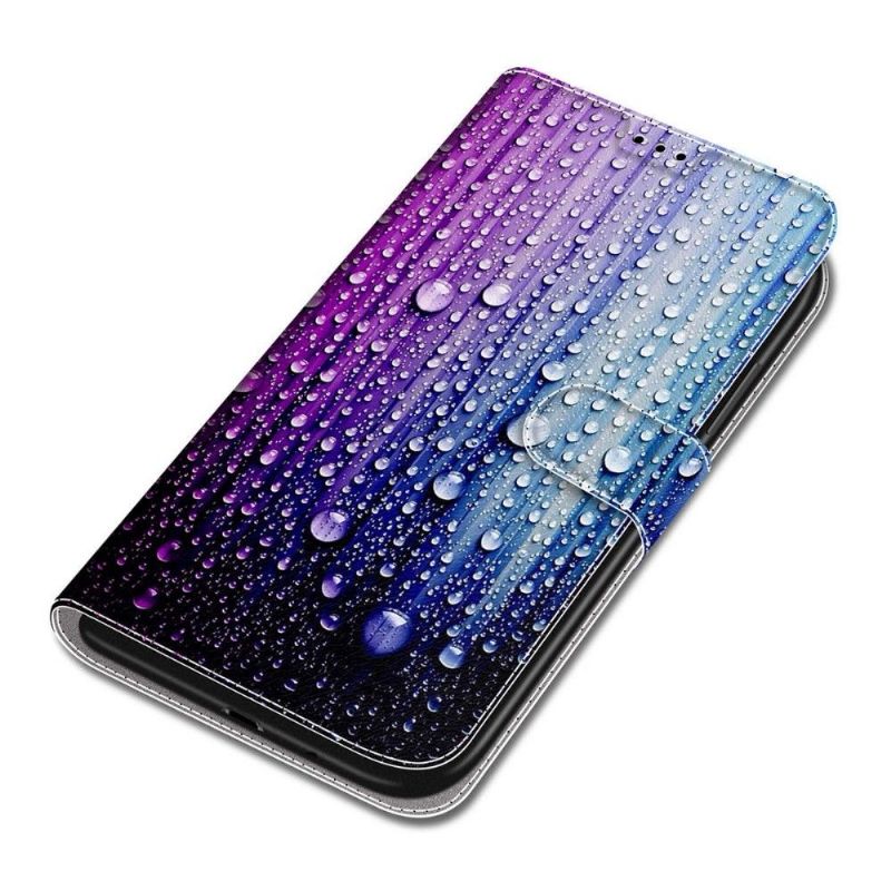 Flipové Pouzdro Na Samsung Galaxy S22 Ultra 5G Kapky Vody