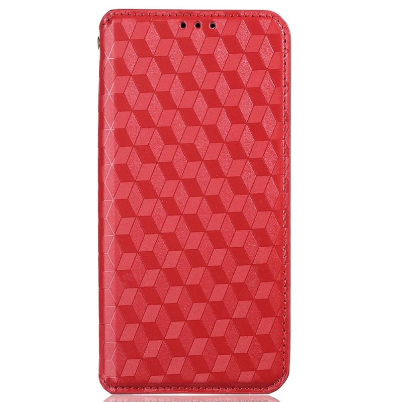 Flipové Pouzdro Na Samsung Galaxy S22 Ultra 5G Kožené Pouzdro Návrh Geometrie