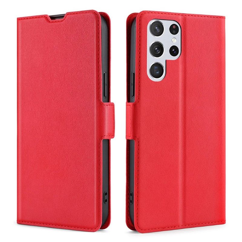 Flipové Pouzdro Na Samsung Galaxy S22 Ultra 5G Minimalistický Obchod S Umělou Kůží