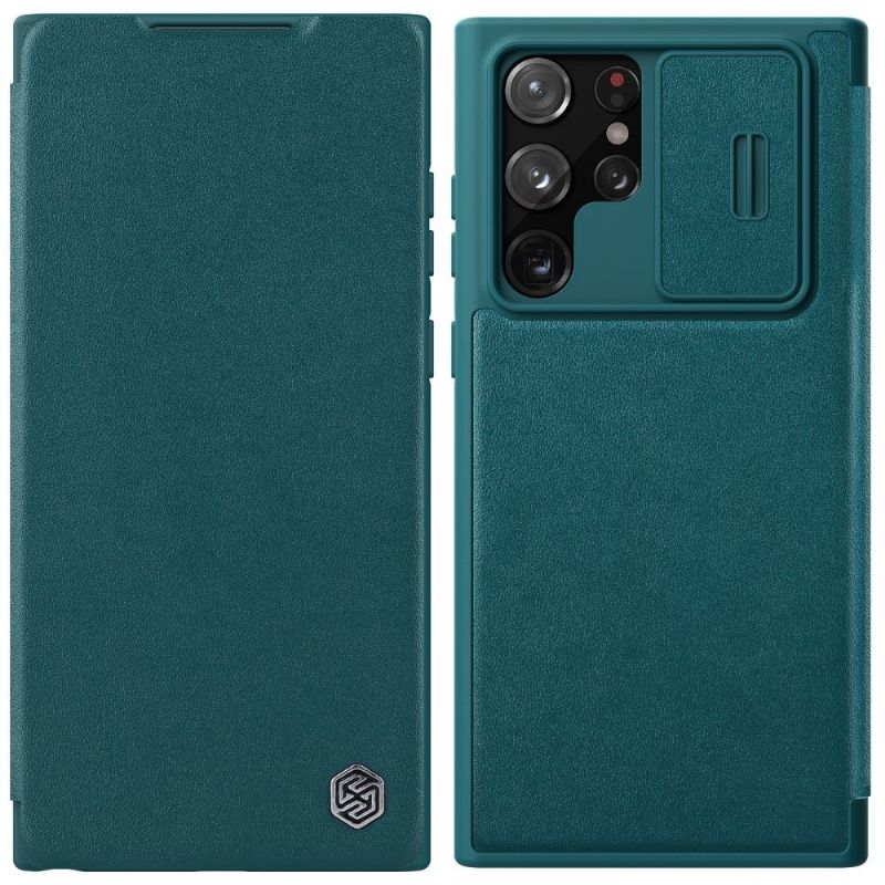 Kožené Pouzdro Na Samsung Galaxy S22 Ultra 5G Qin Pro Series Flip