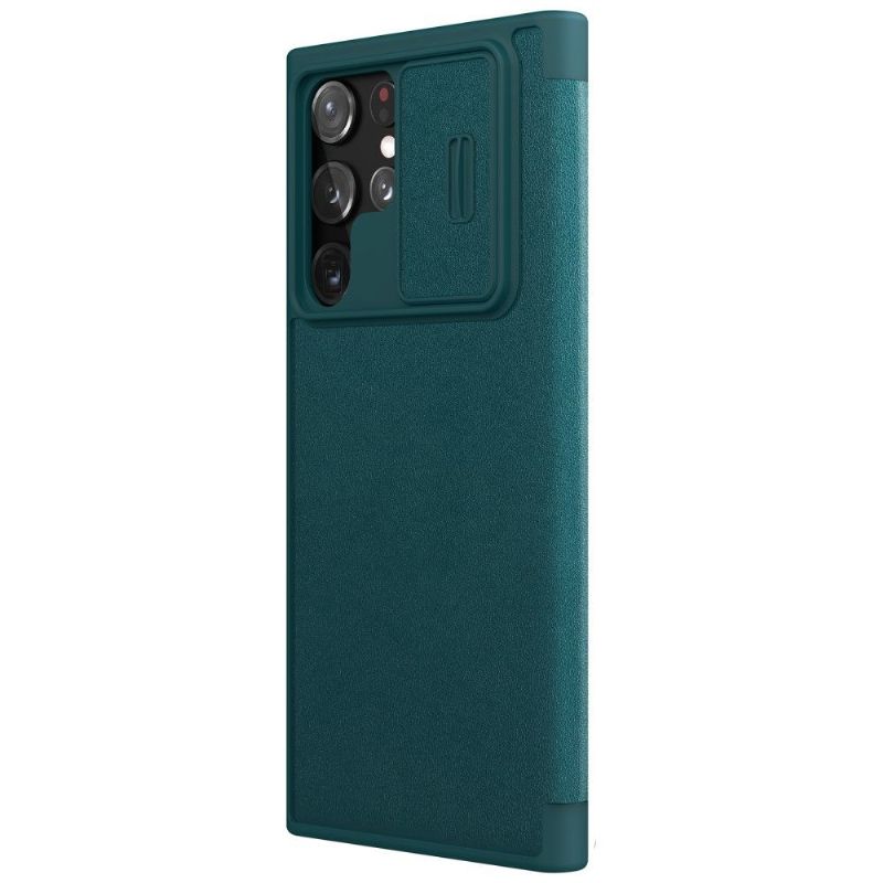 Kožené Pouzdro Na Samsung Galaxy S22 Ultra 5G Qin Pro Series Flip
