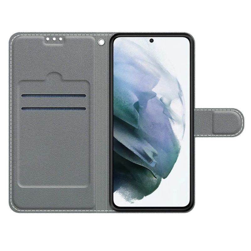 Kožené Pouzdro Na Samsung Galaxy S22 Ultra 5G Růžoví Motýli