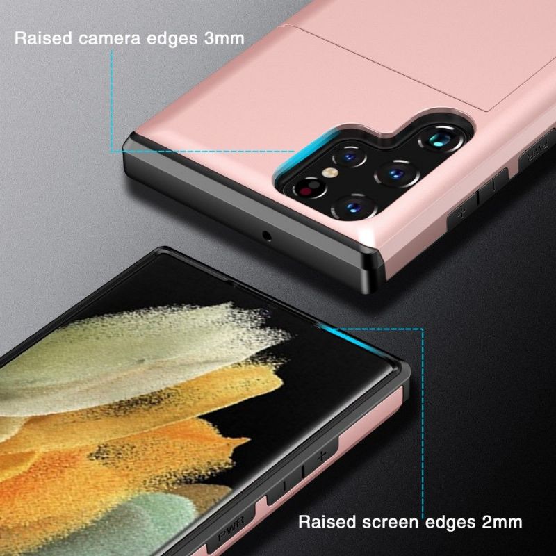 Kryt Na Samsung Galaxy S22 Ultra 5G Držák Karty S Matným Efektem Locard