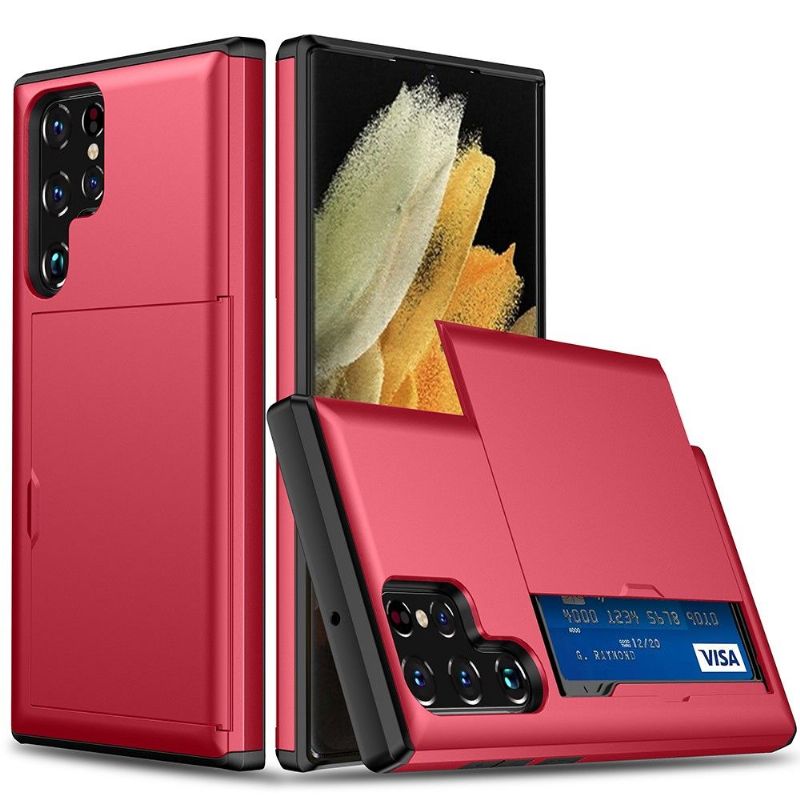Kryt Na Samsung Galaxy S22 Ultra 5G Držák Karty S Matným Efektem Locard
