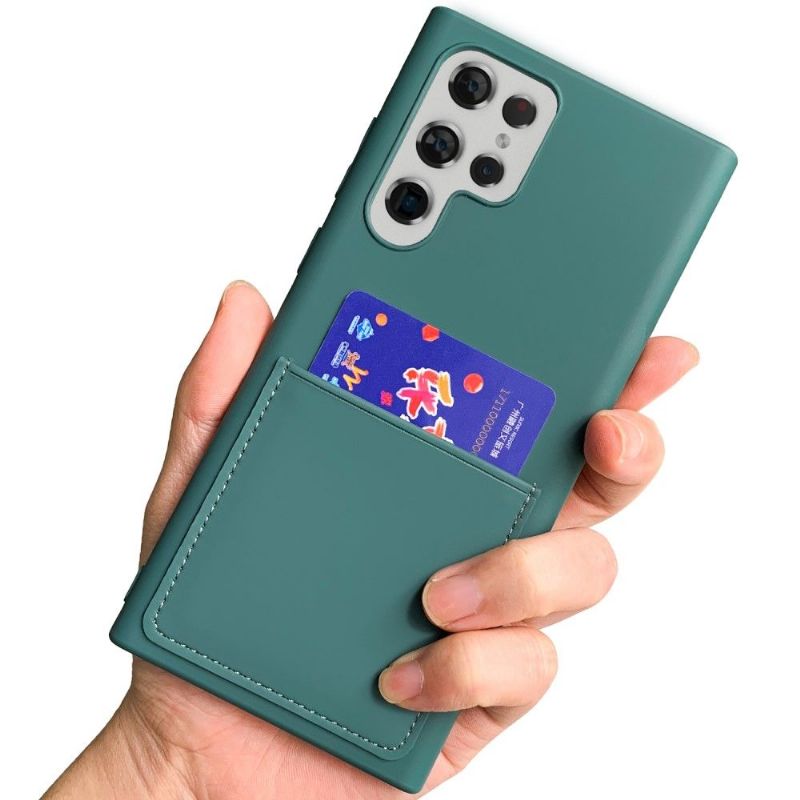 Kryt Na Samsung Galaxy S22 Ultra 5G Držák Silikonové Karty Mia