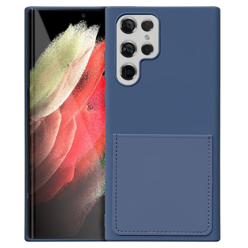 Kryt Na Samsung Galaxy S22 Ultra 5G Držák Silikonové Karty Mia