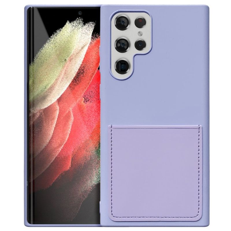 Kryt Na Samsung Galaxy S22 Ultra 5G Držák Silikonové Karty Mia