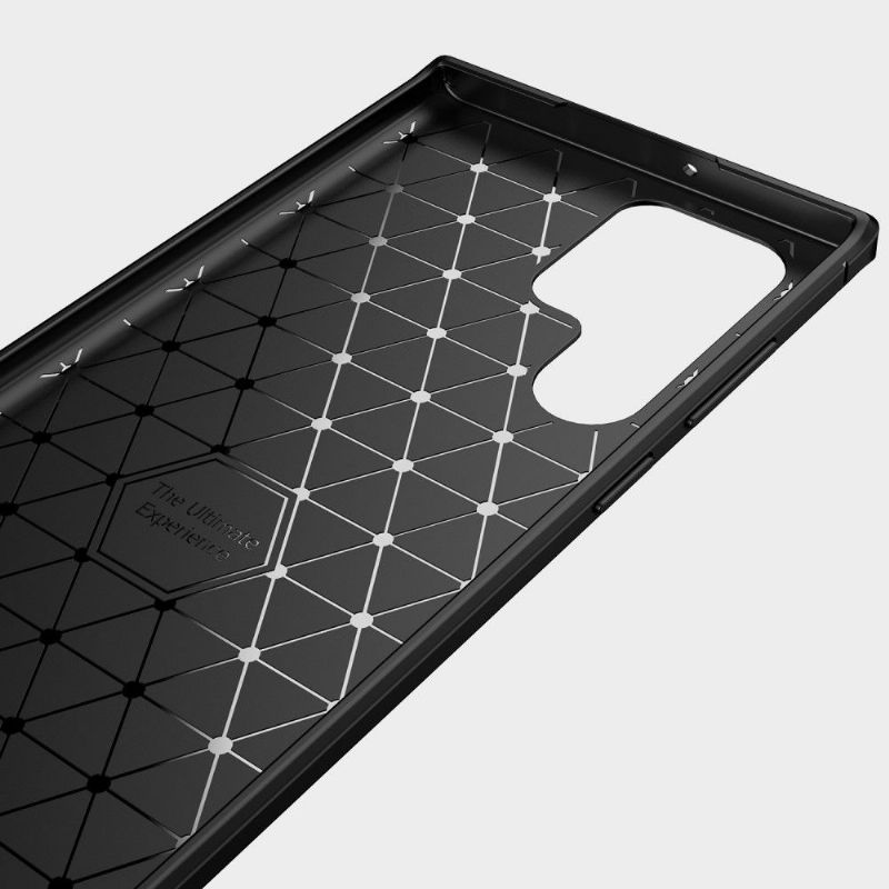 Kryt Na Samsung Galaxy S22 Ultra 5G Silikonový Kartáčovaný Efekt