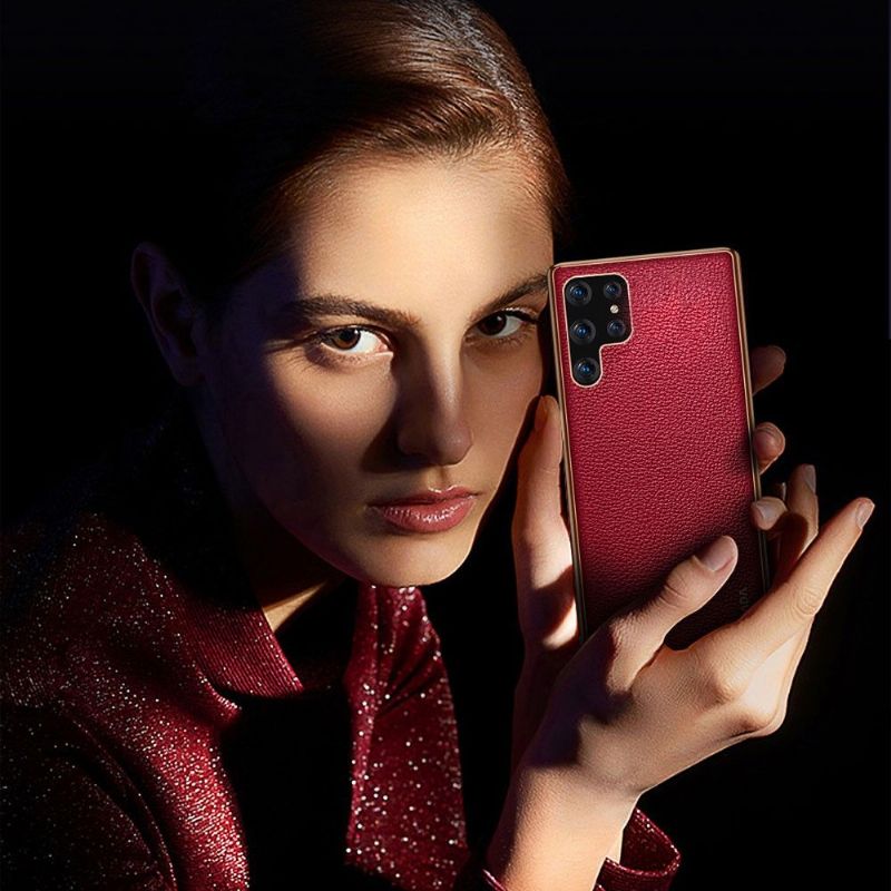 Kryt Na Samsung Galaxy S22 Ultra 5G Sulada Zrnitá Imitace Kůže