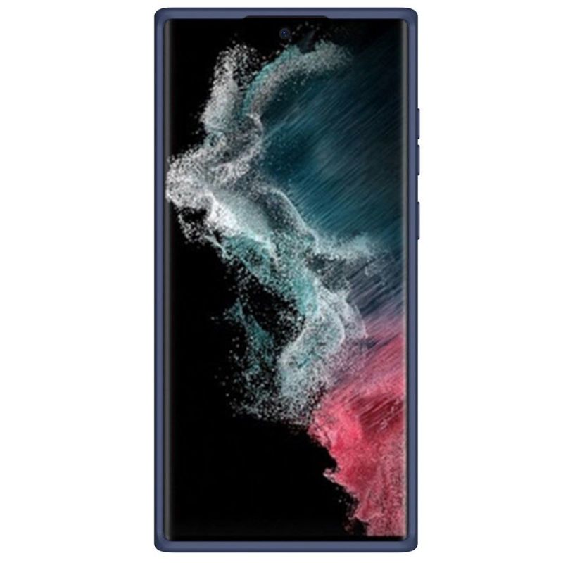 Kryt Na Samsung Galaxy S22 Ultra 5G Tekutý Silikonový Kryt Zadní Čočky