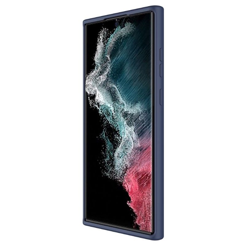 Kryt Na Samsung Galaxy S22 Ultra 5G Tekutý Silikonový Kryt Zadní Čočky