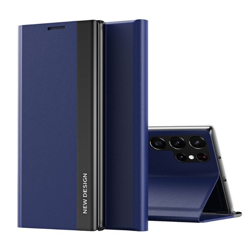 Pouzdra Na Samsung Galaxy S22 Ultra 5G Obchodní Magnet S Koženým Efektem