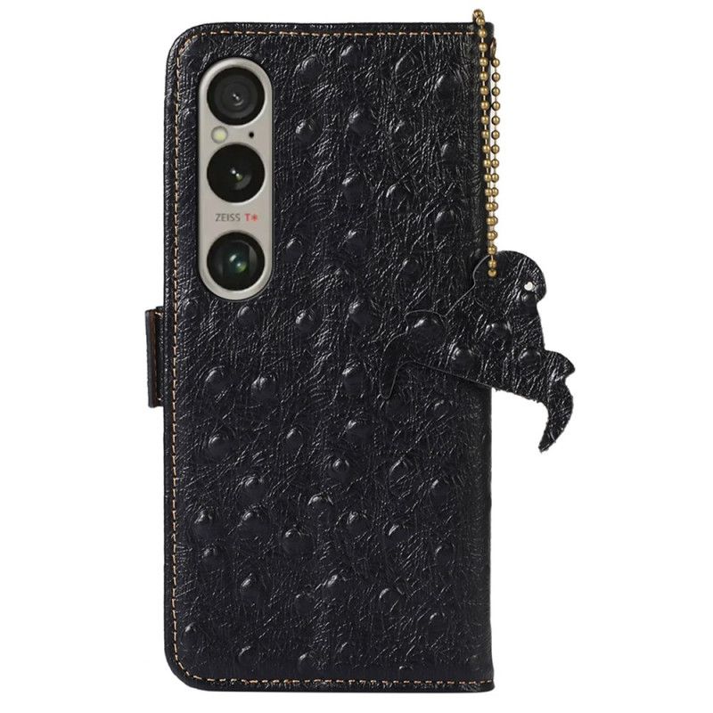 Kožený Kryt Na Sony Xperia 1 Vi Držák Rfid Karty