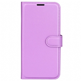 Kožený Kryt Na Sony Xperia 1 Vi Klasická Umělá Kůže Litchi