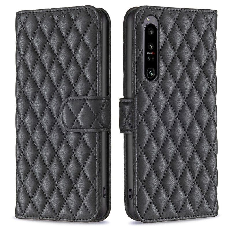Kožený Kryt Na Sony Xperia 1 Vi Prošívaná Binfen Barva