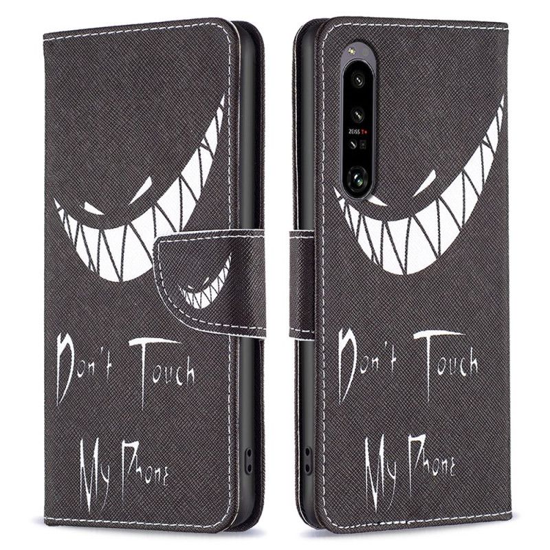Kožený Kryt Na Sony Xperia 1 Vi Zlý Telefon