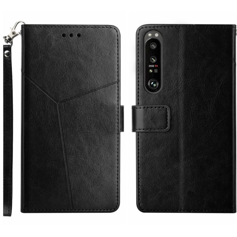 Kožený Kryt Sony Xperia 1 Vi Design Popruhu Y