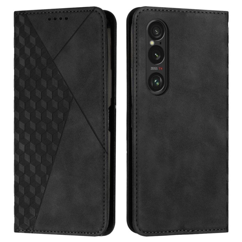 Kožený Kryt Sony Xperia 1 Vi Diamantový Tisk