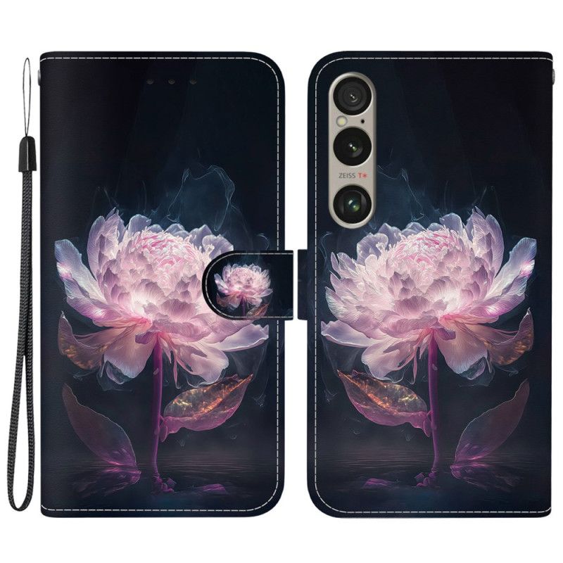Kožený Kryt Sony Xperia 1 Vi Fialová Pivoňka