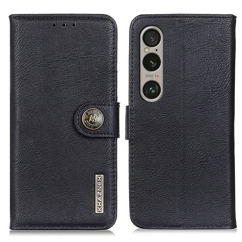 Kožený Kryt Sony Xperia 1 Vi Hladká Umělá Kůže Khazneh