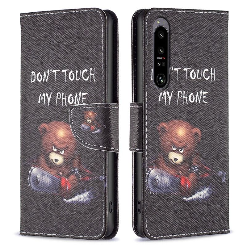 Kožený Kryt Sony Xperia 1 Vi Nebezpečný Medvěd