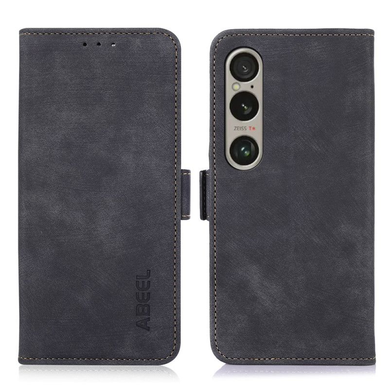 Peněženková Pouzdra Sony Xperia 1 Vi Kryty Na Mobil Retro Abeel