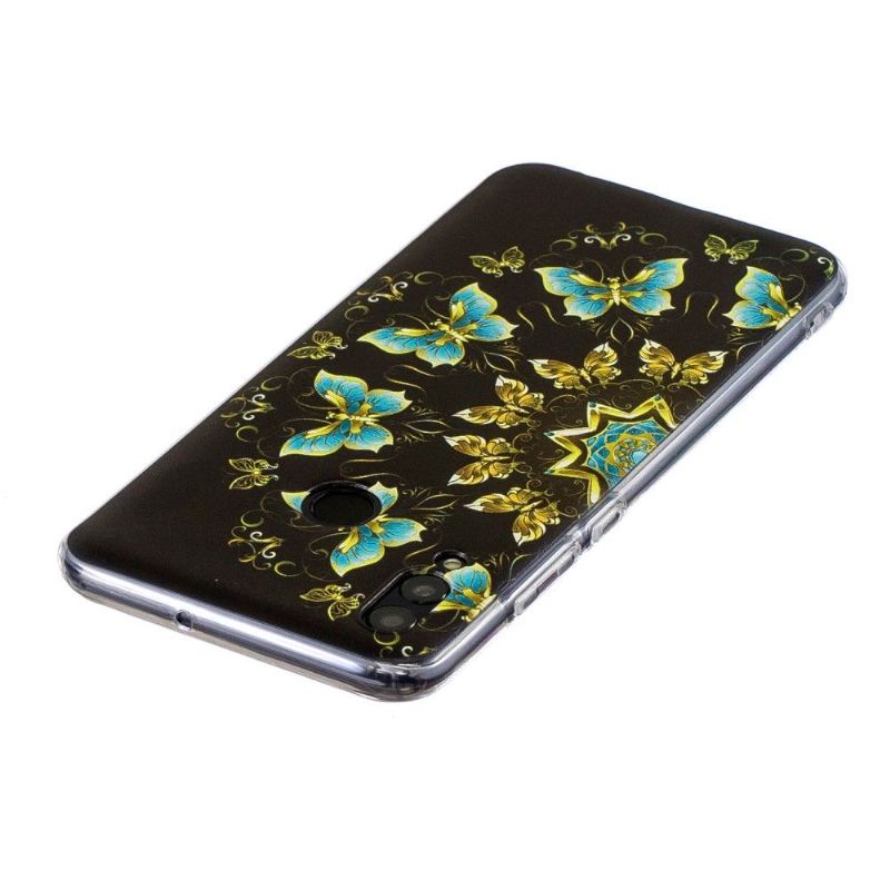 Kryt Na Honor 10 Lite Modrí A Zlatí Motýli