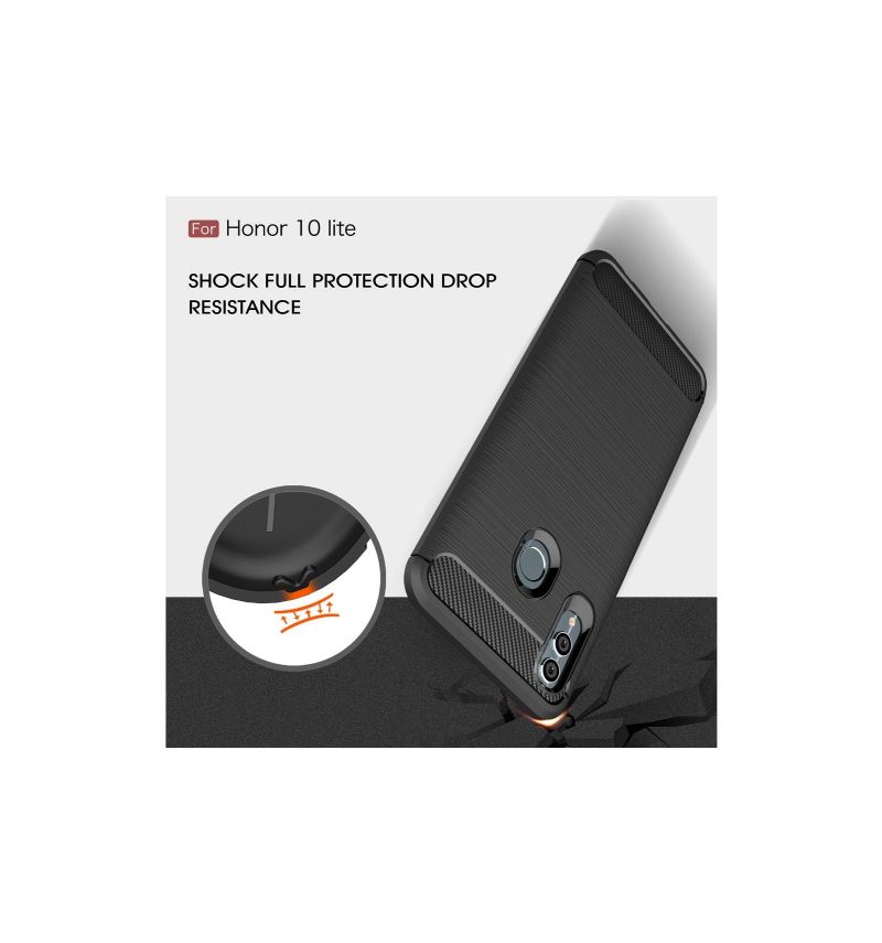 Kryt Na Honor 10 Lite Uhlíkový Kartáčovaný Gel
