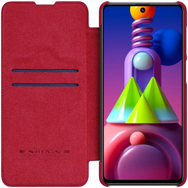 Flipové Pouzdro Na Samsung Galaxy M51 Kožený Efekt Řady Qin