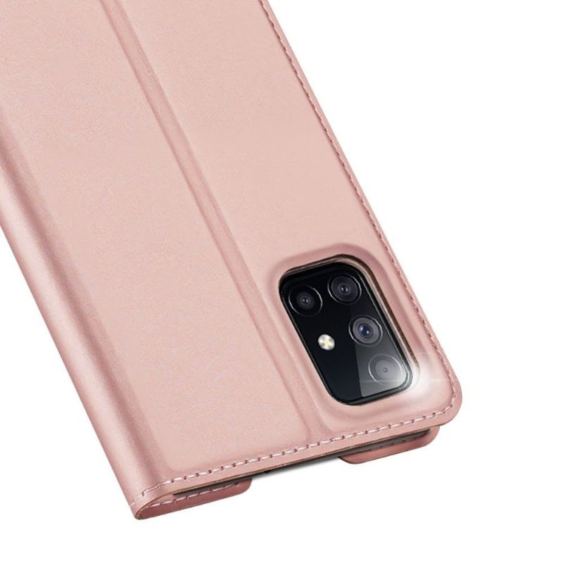 Flipové Pouzdro Na Samsung Galaxy M51 Obchodní Saténový Efekt