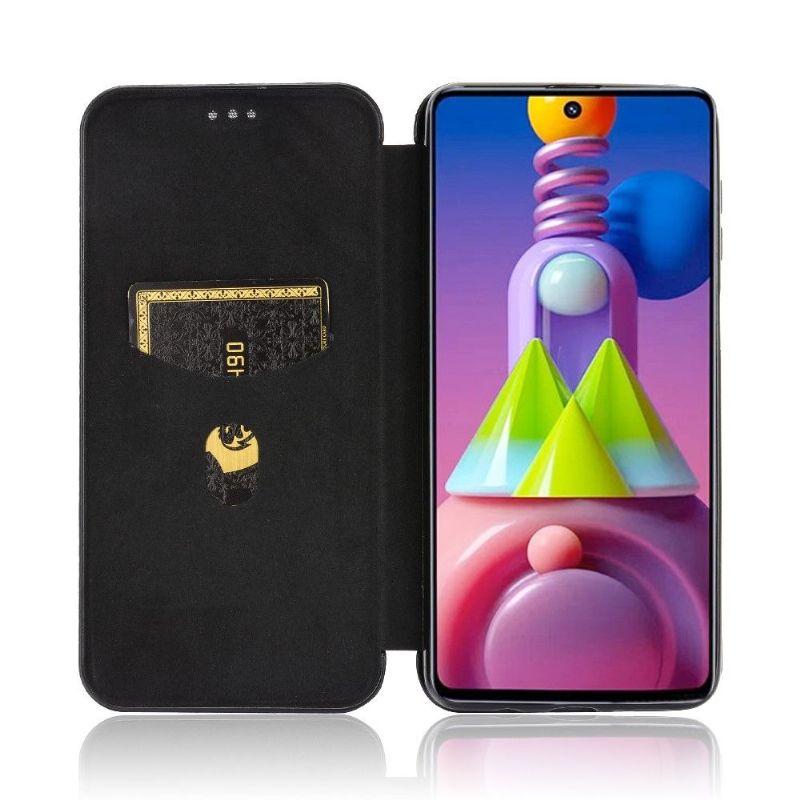 Flipové Pouzdro Na Samsung Galaxy M51 Umělá Kůže Ve Stylu Uhlíkových Vláken