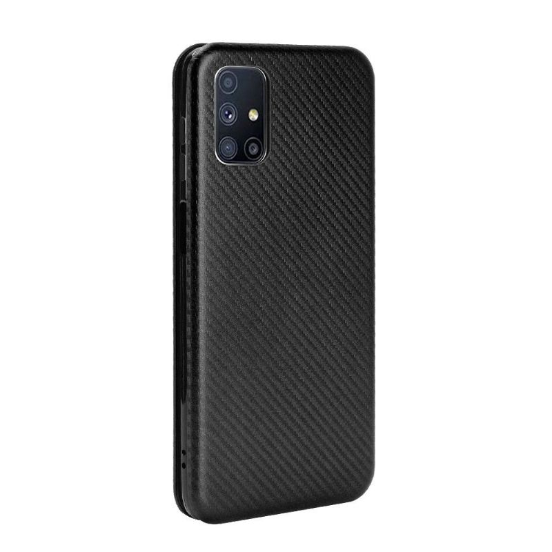 Flipové Pouzdro Na Samsung Galaxy M51 Umělá Kůže Ve Stylu Uhlíkových Vláken