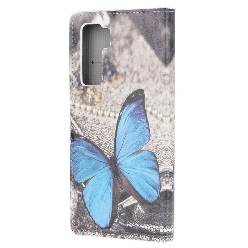 Flipové Pouzdro Na Huawei P40 Lite 5G Modrý Motýl