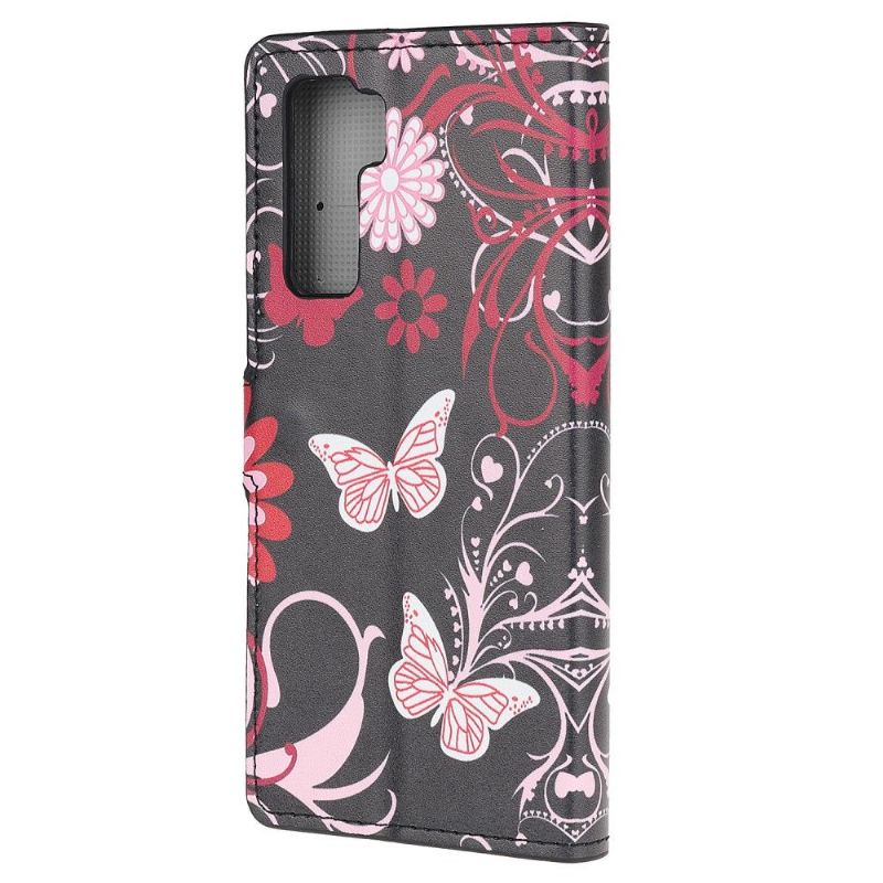 Pouzdra Na Huawei P40 Lite 5G Motýli A Květiny