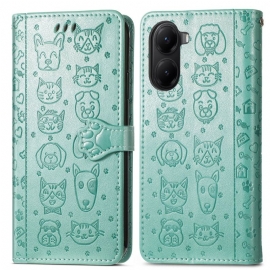 Kožený Kryt Poco X7 Pro 5g Animovaná Zvířata