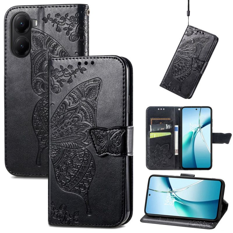 Kožený Kryt Poco X7 Pro 5g Barokní Motýl