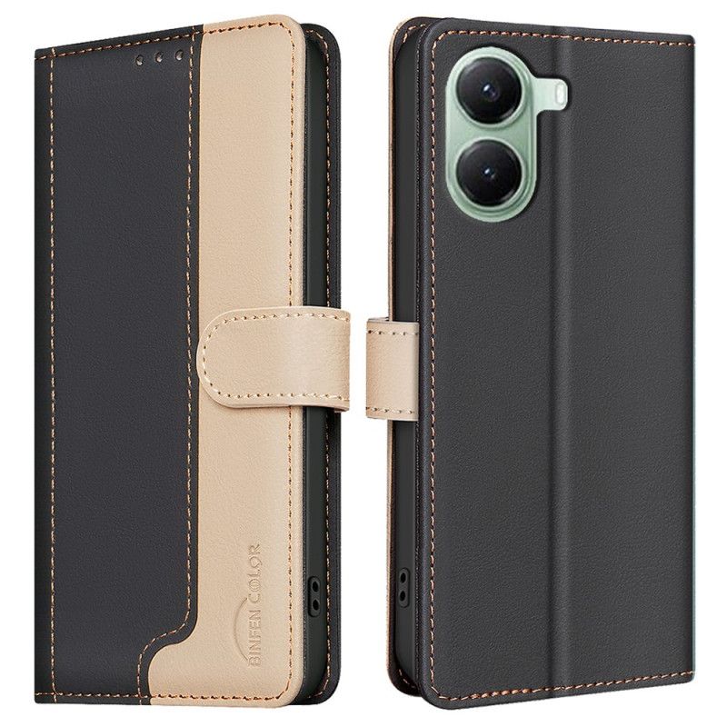 Kožený Kryt Poco X7 Pro 5g Dvoubarevná Binfen Color