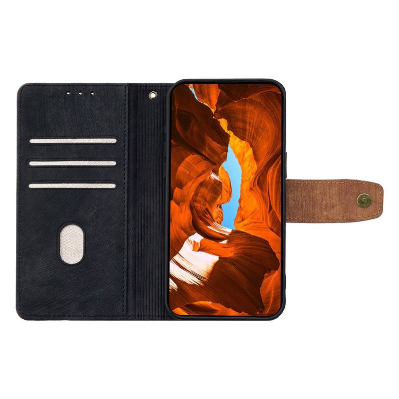 Kožený Kryt Poco X7 Pro 5g Dvoubarevný Retro Styl