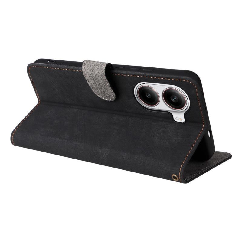 Kožený Kryt Poco X7 Pro 5g Semišový Efekt Rfid Ochrana A Pásek