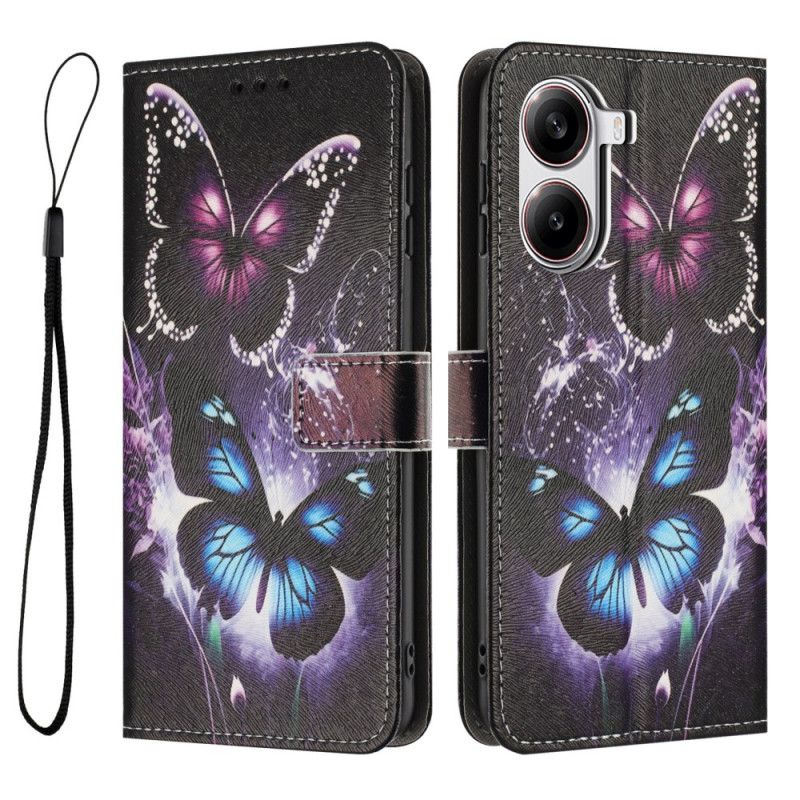 Peněženková Pouzdra Poco X7 Pro 5g Kryty Na Mobil Dva Motýli